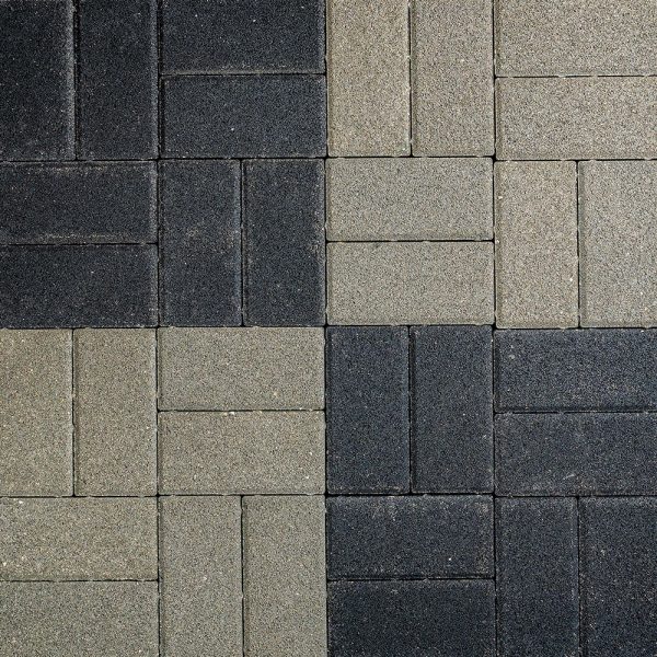 AL Manaratain Rectangular concrete pavers in a two-colour pattern