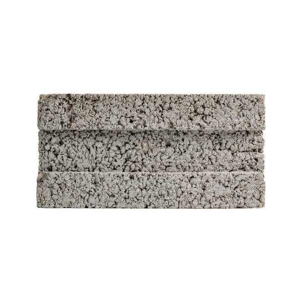 Al Manaratain 4" hollow core concrete block - sideways side view